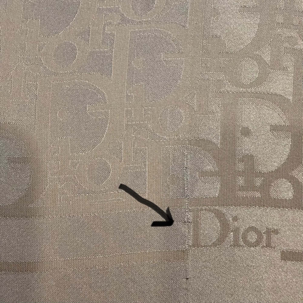 Dior Silk Scar 90 Carré Blush Beige Logo Hand Rolled Made in France - Picture 11 of 13